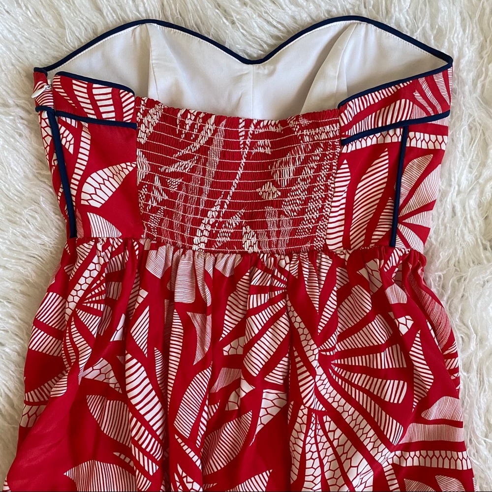 Alice & Trixie Veronique Red Strapless Silk Dress - Picture 9 of 16